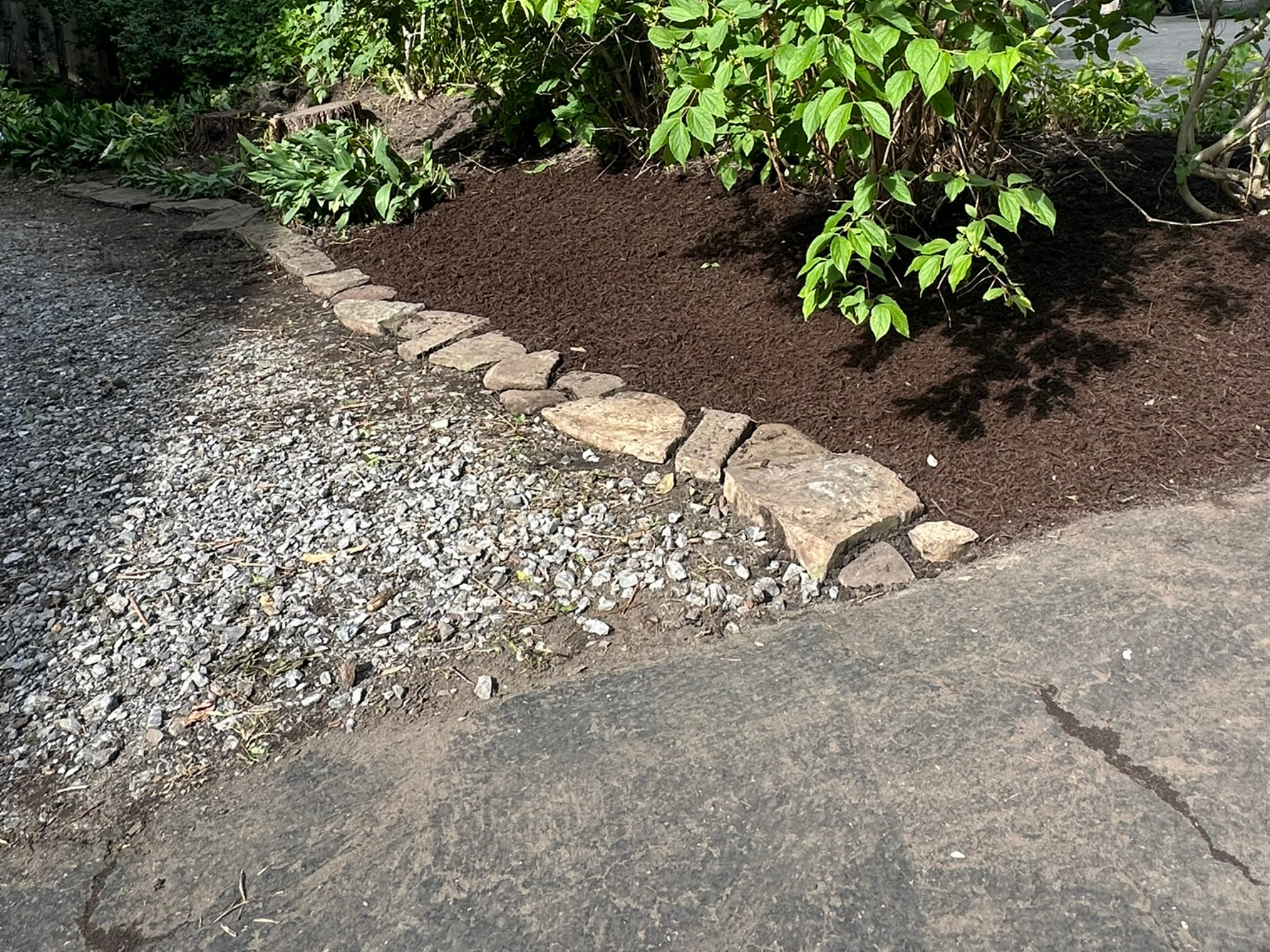 Stone Pavement Yellow House